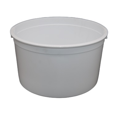 128 oz White HDPE Tub