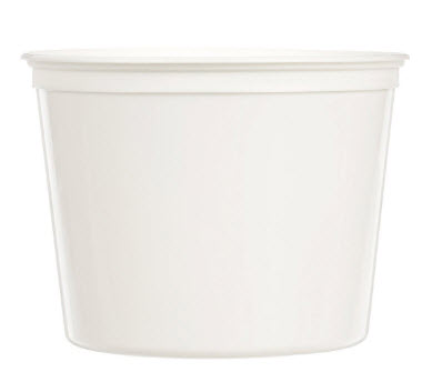 64 oz White HDPE Tub