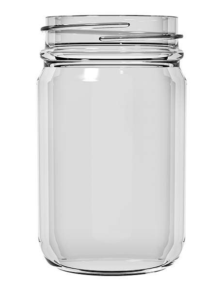 12 oz Clear Wide Mouth Jar, 70-2030