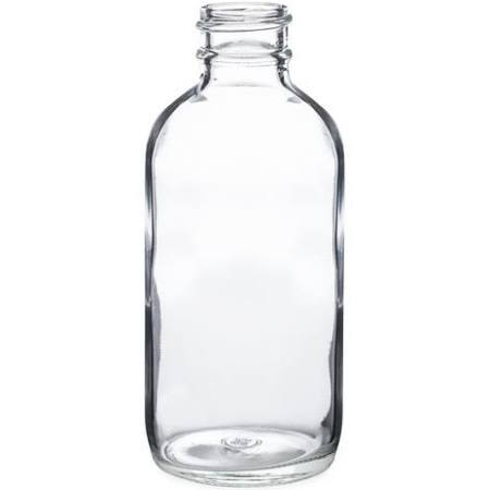 4 oz Clear Boston Round, 22-400, 24 Pk
