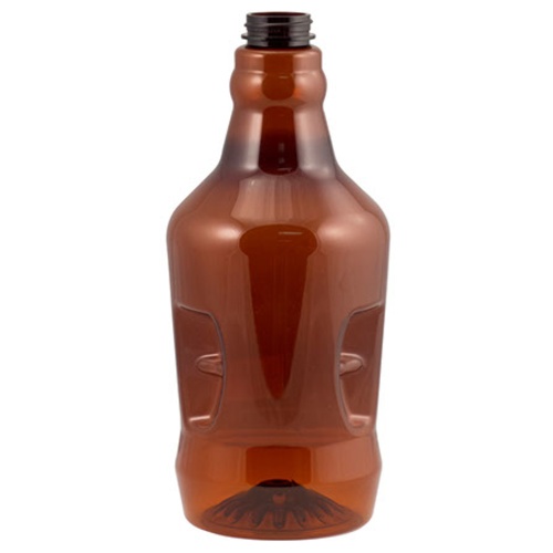64 oz Amber PET Plastic Beer, 38-400