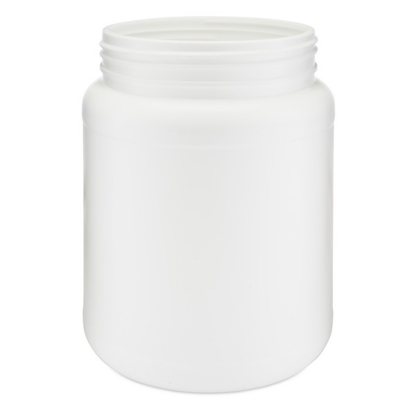 8 oz Natural HDPE Straight Sided Jar, 70-400