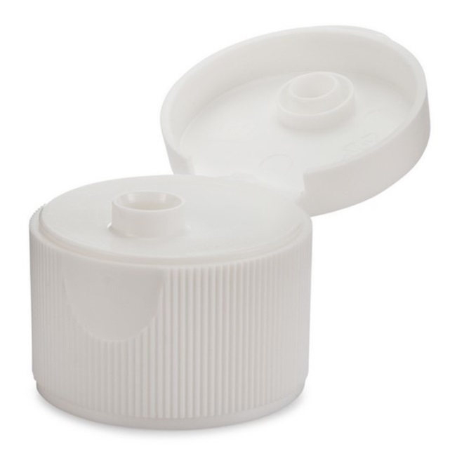 White 28-410 Snap Top, Ribbed Closure
