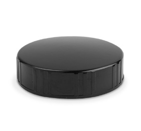 45-400 Black Ribbed Phenol Closures
