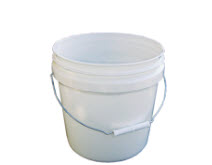 2 Gallon White HDPE Pail
