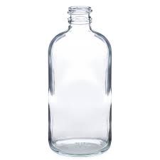 8 oz Clear Boston Round, 24-400