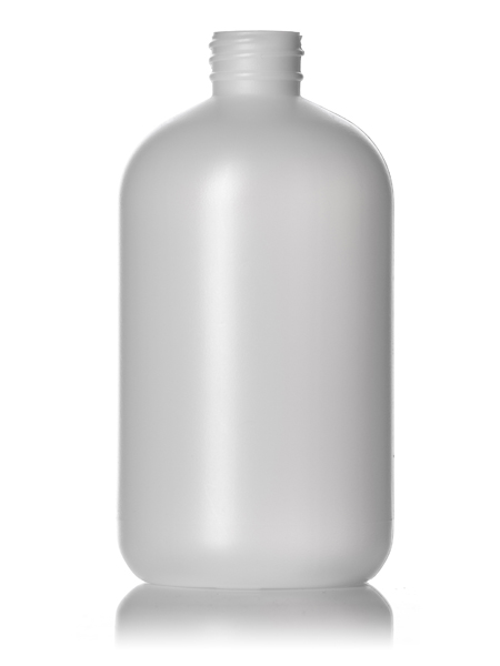 16 oz Natural HDPE Boston Round, 28-400