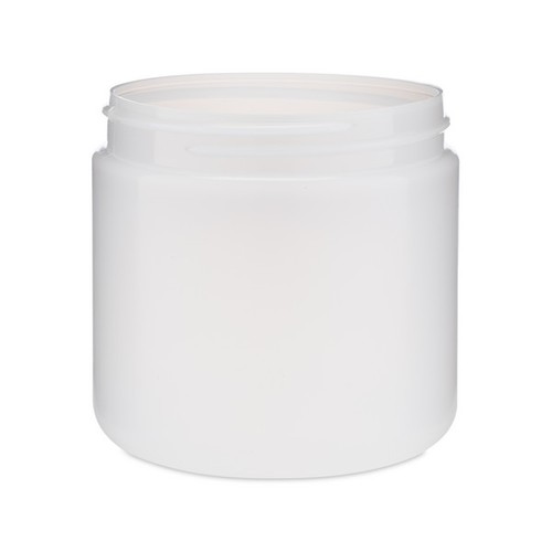 16 oz Natural HDPE Straight Sided Jar, 89-400