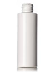4 oz White/White HDPE Cylinder, 20-410
