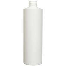 16 oz White/White HDPE Cylinder, 28-400