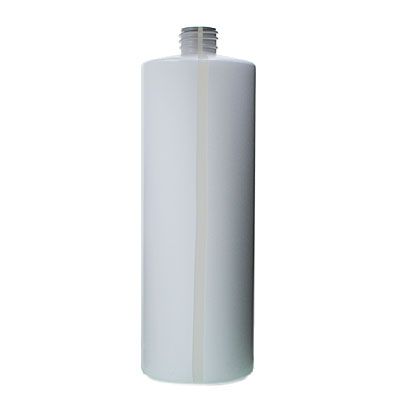 32 oz White/White HDPE Cylinder, 28-410