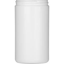 32 oz White HDPE Straight Sided Jar, 89-400