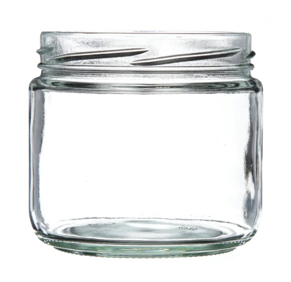 12 oz Clear Straight Sided Jar, 82-2040