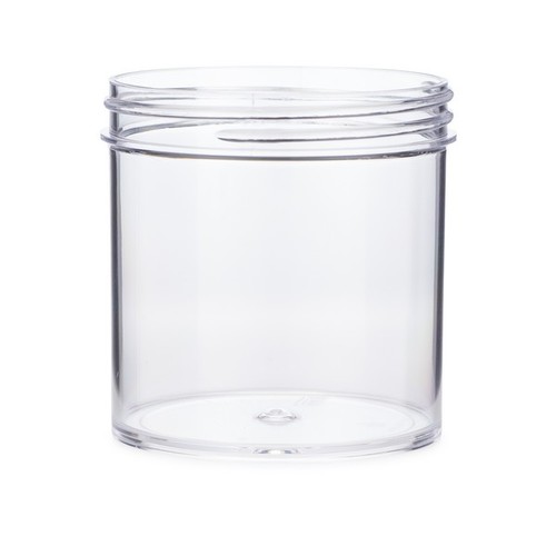 6 oz Clear Polystyrene Straight Sided Jar, 70-400