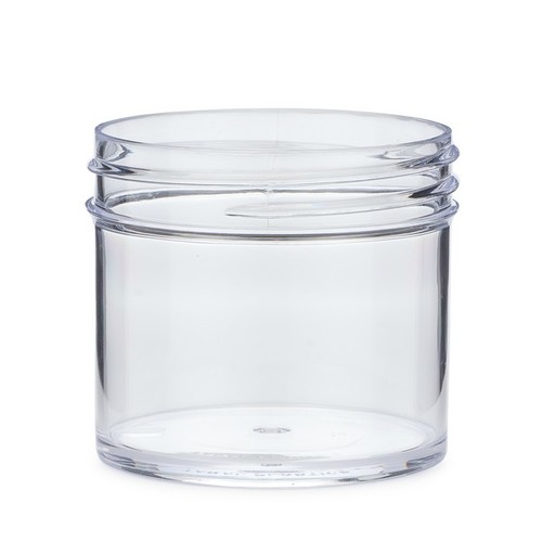 8 oz Clear Polystyrene Straight Sided Jar, 70-400