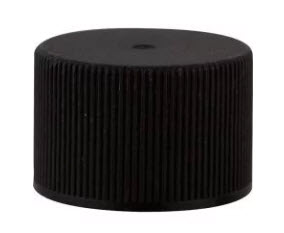 28-410 Black Ribbed PP Closure