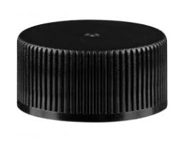 20-400 Black Ribbed/Matte PP Closure