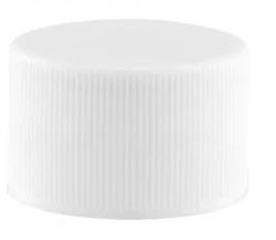 28-410 White Ribbed PP Closure