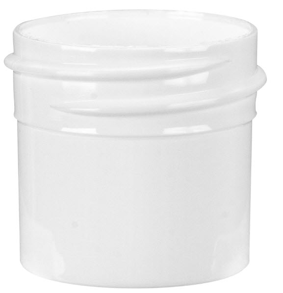 1/4 oz White PP Straight Sided Jar, 33-400