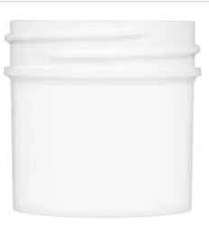 1 oz White PP Straight Sided Jar, 43-400