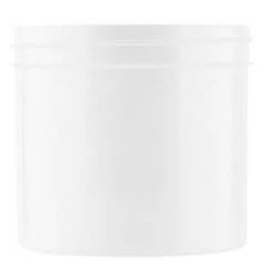 12 oz White PP Straight Sided Jar, 89-400