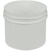 2 oz White PP Straight Sided Jar, 53-400