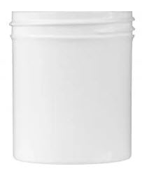 4 oz White PP Straight Sided Jar, 58-400