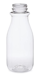 12 oz Clear PET Juice Bottle, 38 MM-DBJ