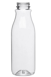 16 oz Clear PET Juice Bottle, 38 MM-DBJ