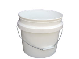 3.5 Gallon White HDPE Pail