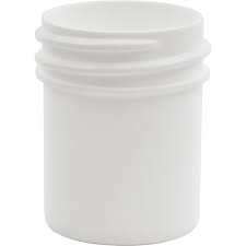 1/2 oz White PP Straight Sided Jar, 33-400