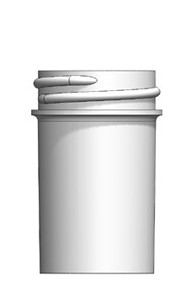 7/8 oz White PP Straight Sided Jar, 33-400