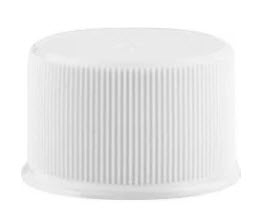 24-410 White Ribbed PP Closure