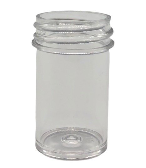 7/8 oz Clear Polystyrene Straight Sided Jar, 33-400
