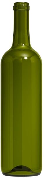 750 ml Dark Green Claret, Cork