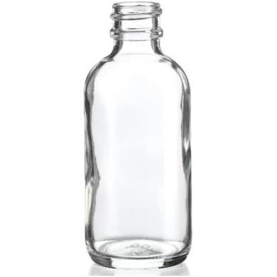 2 oz Clear Boston Round, 20-400