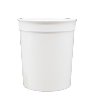 34 oz White HDPE Tub